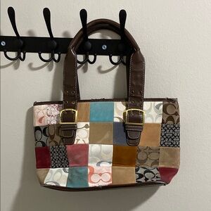 Coach printed tote bag with matching wallet